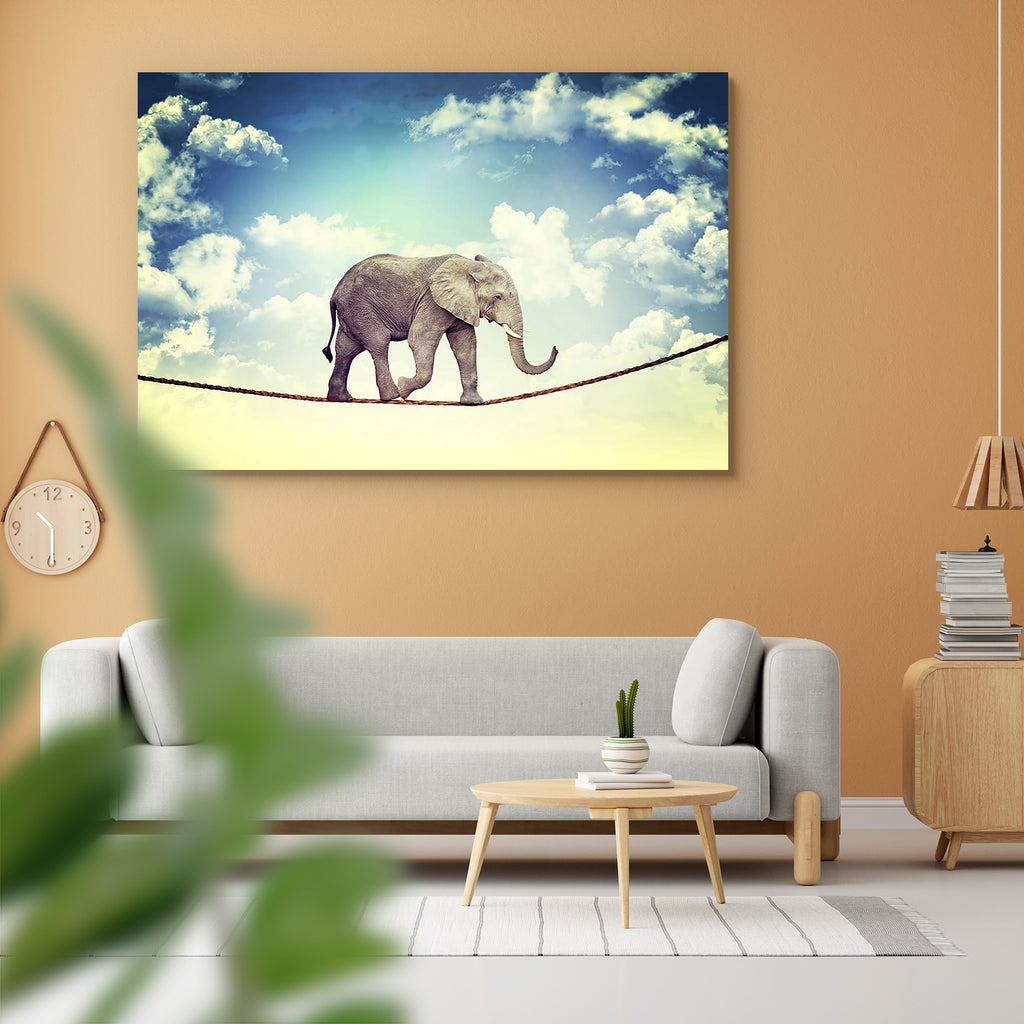 Acrobat Elephant Peel & Stick Vinyl Wall Sticker - Laminated Wall Stickers - ArtzFolio.com