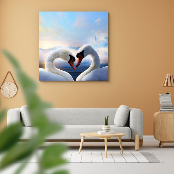 Pair of Swans in Love Floating Peel & Stick Vinyl Wall Sticker-Laminated Wall Stickers-ART_VN_UN-IC 5006127 IC 5006127, Art and Paintings, Birds, Black and White, Family, Hearts, Landscapes, Love, Nature, Romance, Scenic, Signs and Symbols, Sunrises, Sunsets, Symbols, Wedding, White, Wildlife, pair, of, swans, in, floating, peel, stick, vinyl, wall, sticker, for, home, decoration, background, beautiful, beauty, bird, blue, bright, calm, couple, day, elegant, graceful, happiness, heart, kiss, lake, landscape