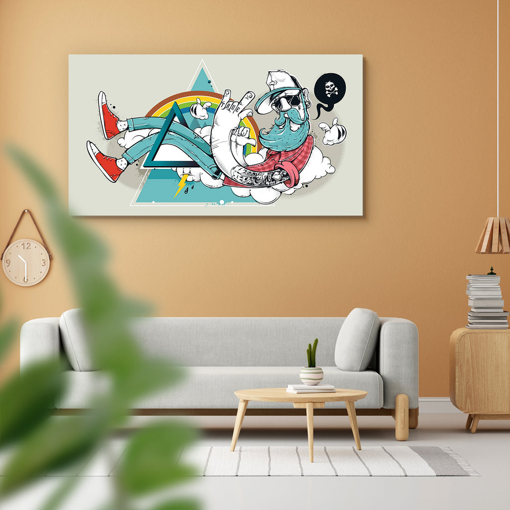 Abstract Graffiti Hipster D1 Peel & Stick Vinyl Wall Sticker - Laminated Wall Stickers - ArtzFolio.com