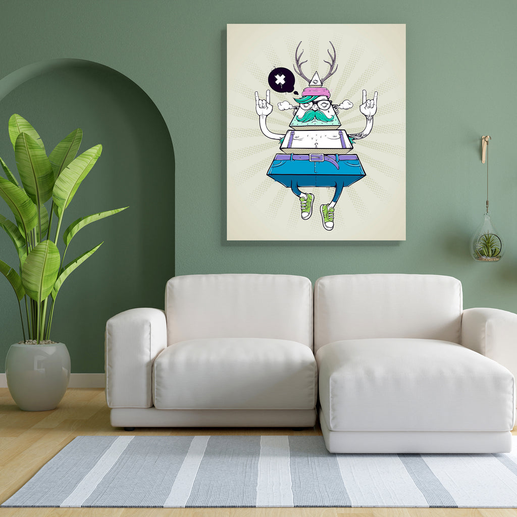 Abstract Graffiti Hipster D3 Peel & Stick Vinyl Wall Sticker - Laminated Wall Stickers - ArtzFolio.com