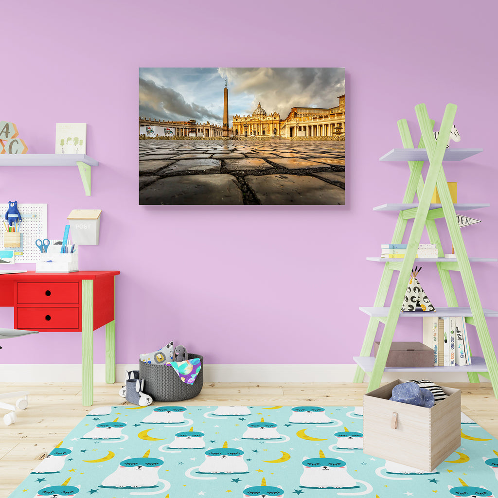 St Peter Square & Basilica in Vatican City, Rome Peel & Stick Vinyl Wall Sticker-Laminated Wall Stickers-ART_VN_UN-IC 5006199 IC 5006199, Ancient, Architecture, Automobiles, Christianity, Cities, City Views, Cross, Culture, Ethnic, Historical, Italian, Jesus, Landmarks, Marble and Stone, Medieval, Places, Religion, Religious, Skylines, Traditional, Transportation, Travel, Tribal, Vehicles, Vintage, World Culture, st, peter, square, basilica, in, vatican, city, rome, peel, stick, vinyl, wall, sticker, buildi
