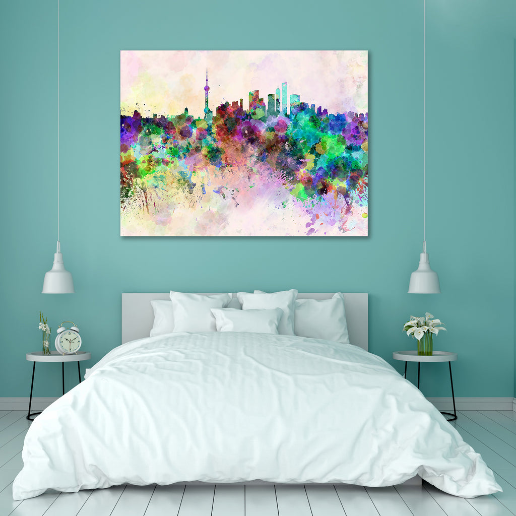 Shanghai, China Skyline Peel & Stick Vinyl Wall Sticker-Laminated Wall Stickers-ART_VN_UN-IC 5006207 IC 5006207, Abstract Expressionism, Abstracts, Ancient, Architecture, Art and Paintings, Asian, Chinese, Cities, City Views, Historical, Illustrations, Landmarks, Medieval, Panorama, Places, Semi Abstract, Skylines, Splatter, Vintage, Watercolour, shanghai, china, skyline, peel, stick, vinyl, wall, sticker, abstract, art, asia, bright, cityscape, color, colorful, creativity, grunge, illustration, ink, landma