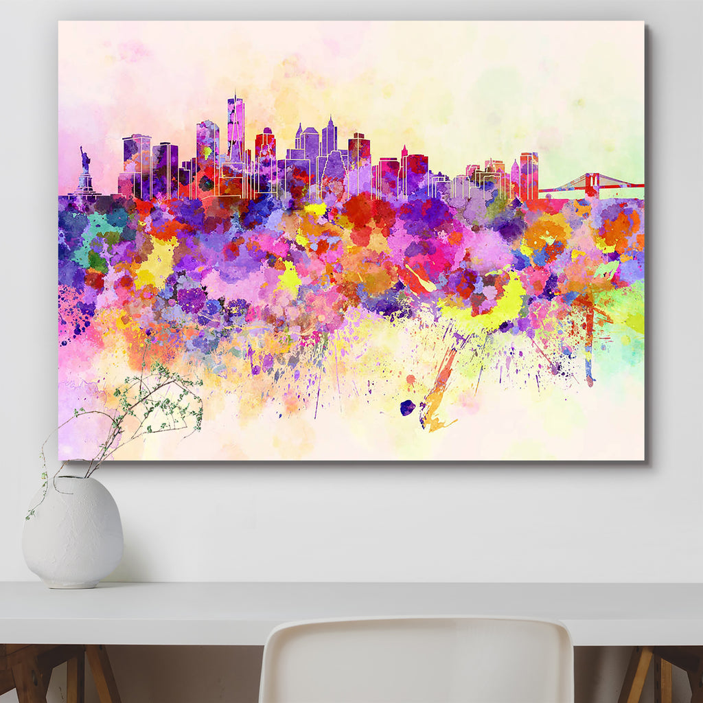 New York, USA Skyline Peel & Stick Vinyl Wall Sticker-Laminated Wall Stickers-ART_VN_UN-IC 5006209 IC 5006209, Abstract Expressionism, Abstracts, American, Architecture, Art and Paintings, Cities, City Views, Illustrations, Landmarks, Panorama, Places, Semi Abstract, Skylines, Splatter, Watercolour, new, york, usa, skyline, peel, stick, vinyl, wall, sticker, abstract, art, background, bright, cityscape, color, colorful, creativity, grunge, illustration, ink, landmark, monuments, north, america, paint, panor