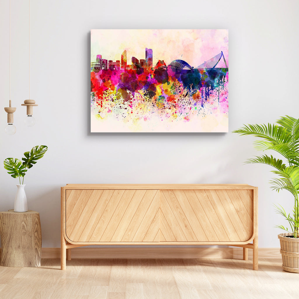 Valencia, Spain Skyline Peel & Stick Vinyl Wall Sticker-Laminated Wall Stickers-ART_VN_UN-IC 5006225 IC 5006225, Abstract Expressionism, Abstracts, Ancient, Architecture, Art and Paintings, Cities, City Views, Historical, Illustrations, Landmarks, Medieval, Panorama, Places, Semi Abstract, Skylines, Spanish, Splatter, Vintage, Watercolour, valencia, spain, skyline, peel, stick, vinyl, wall, sticker, abstract, art, background, bright, cityscape, color, colorful, creativity, europe, grunge, illustration, ink,