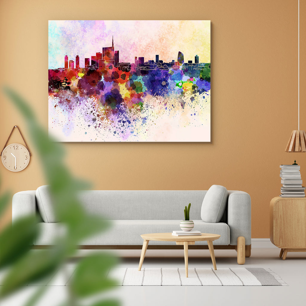 Milan, metropolis in Italy, Skyline Peel & Stick Vinyl Wall Sticker-Laminated Wall Stickers-ART_VN_UN-IC 5006228 IC 5006228, Abstract Expressionism, Abstracts, Ancient, Architecture, Art and Paintings, Cities, City Views, Historical, Illustrations, Italian, Landmarks, Medieval, Panorama, Places, Semi Abstract, Skylines, Splatter, Vintage, Watercolour, milan, metropolis, in, italy, skyline, peel, stick, vinyl, wall, sticker, abstract, art, bright, cityscape, color, colorful, creativity, europe, grunge, illus