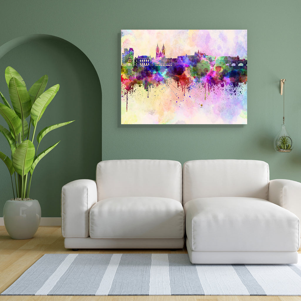 Prague Skyline, Capital City of The Czech Republic Peel & Stick Vinyl Wall Sticker-Laminated Wall Stickers-ART_VN_UN-IC 5006255 IC 5006255, Abstract Expressionism, Abstracts, Ancient, Architecture, Art and Paintings, Cities, City Views, Historical, Illustrations, Landmarks, Medieval, Panorama, People, Places, Semi Abstract, Skylines, Splatter, Vintage, Watercolour, prague, skyline, capital, city, of, the, czech, republic, peel, stick, vinyl, wall, sticker, abstract, art, background, bright, cityscape, color