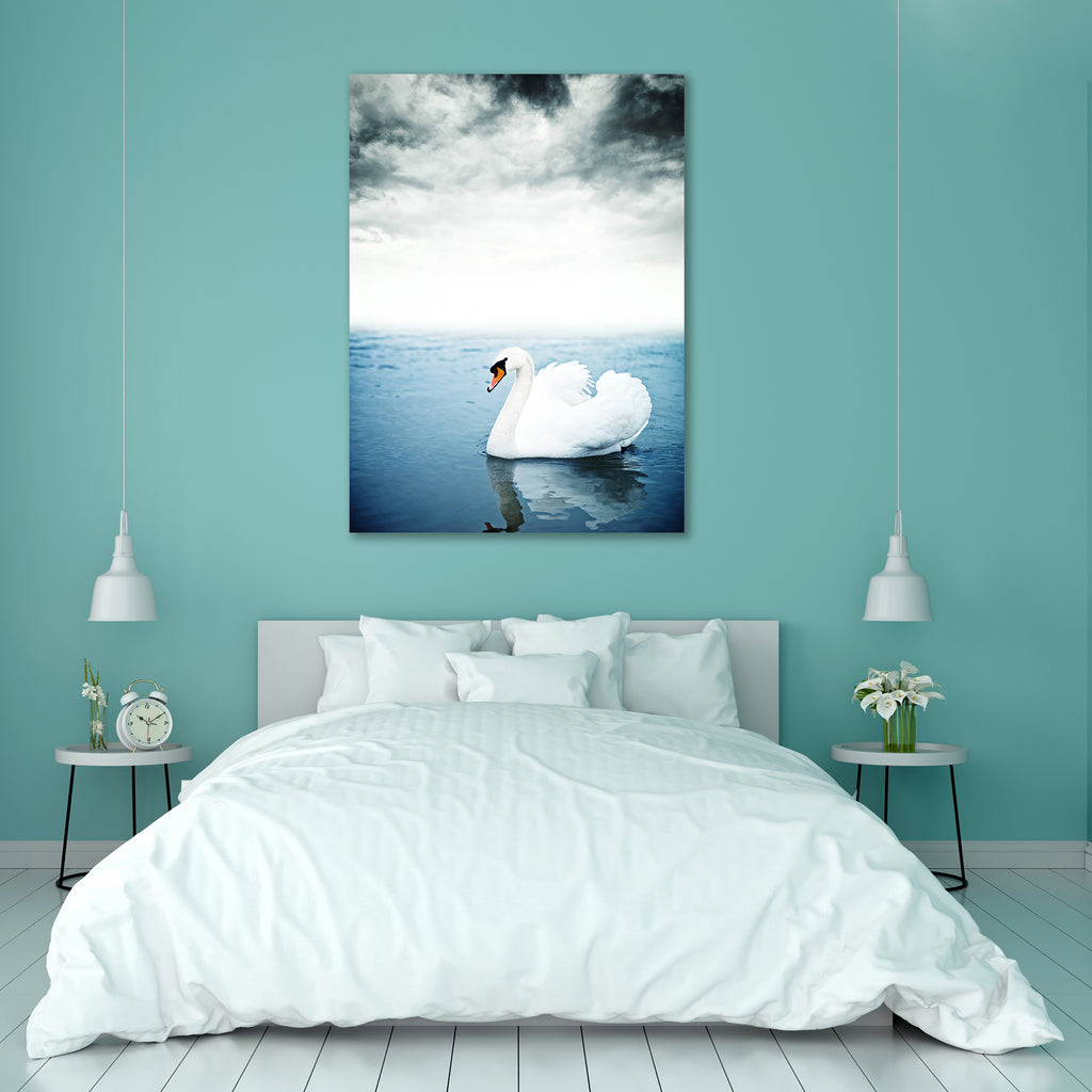 Swan Floating On The Surface Of A Lake Peel & Stick Vinyl Wall Sticker-Laminated Wall Stickers-ART_VN_UN-IC 5006258 IC 5006258, Birds, Black and White, Love, Nature, Romance, Scenic, Sunrises, White, swan, floating, on, the, surface, of, a, lake, peel, stick, vinyl, wall, sticker, mute, cygnus, olor, calm, bird, sunrise, peace, one, solitary, misty, reflection, mist, quiet, dawn, tranquility, single, tranquil, alone, natural, beauty, float, lovely, morning, wild, wilderness, artzfolio, wall sticker, wall st