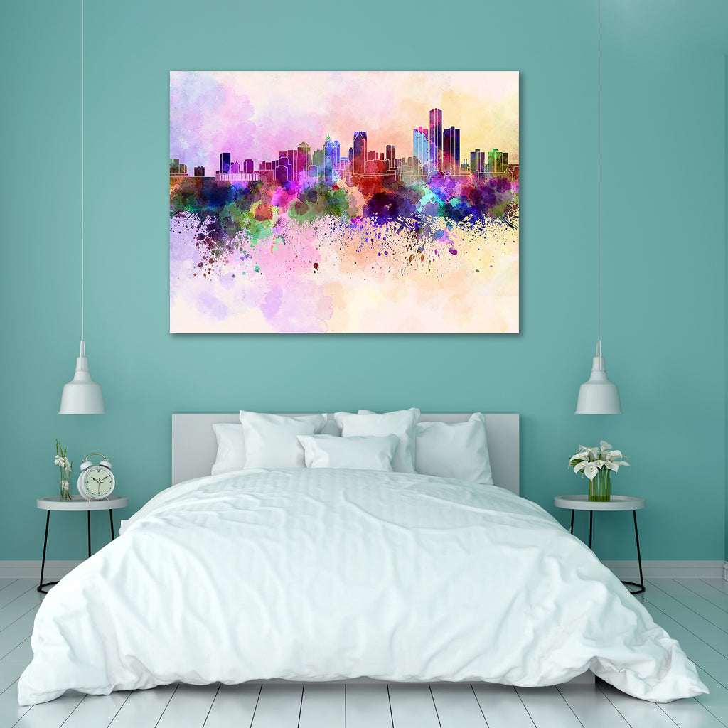 Skyline of Detroit, City in Michigan, USA Peel & Stick Vinyl Wall Sticker-Laminated Wall Stickers-ART_VN_UN-IC 5006261 IC 5006261, Abstract Expressionism, Abstracts, American, Ancient, Architecture, Art and Paintings, Cities, City Views, Historical, Illustrations, Landmarks, Medieval, Panorama, Places, Semi Abstract, Skylines, Splatter, Vintage, Watercolour, skyline, of, detroit, city, in, michigan, usa, peel, stick, vinyl, wall, sticker, abstract, art, background, bright, cityscape, color, colorful, creati