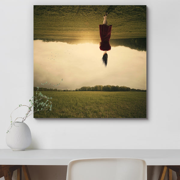 Surreal Woman Walks Through A Field Upside Down Peel & Stick Vinyl Wall Sticker-Laminated Wall Stickers-ART_VN_UN-IC 5006268 IC 5006268, Abstract Expressionism, Abstracts, Nature, Scenic, Semi Abstract, Surrealism, surreal, woman, walks, through, a, field, upside, down, peel, stick, vinyl, wall, sticker, for, home, decoration, concept, abstract, clouds, dress, float, girl, grass, hair, red, sky, walk, artzfolio, wall sticker, wall stickers, wallpaper sticker, wall stickers for bedroom, wall decoration items