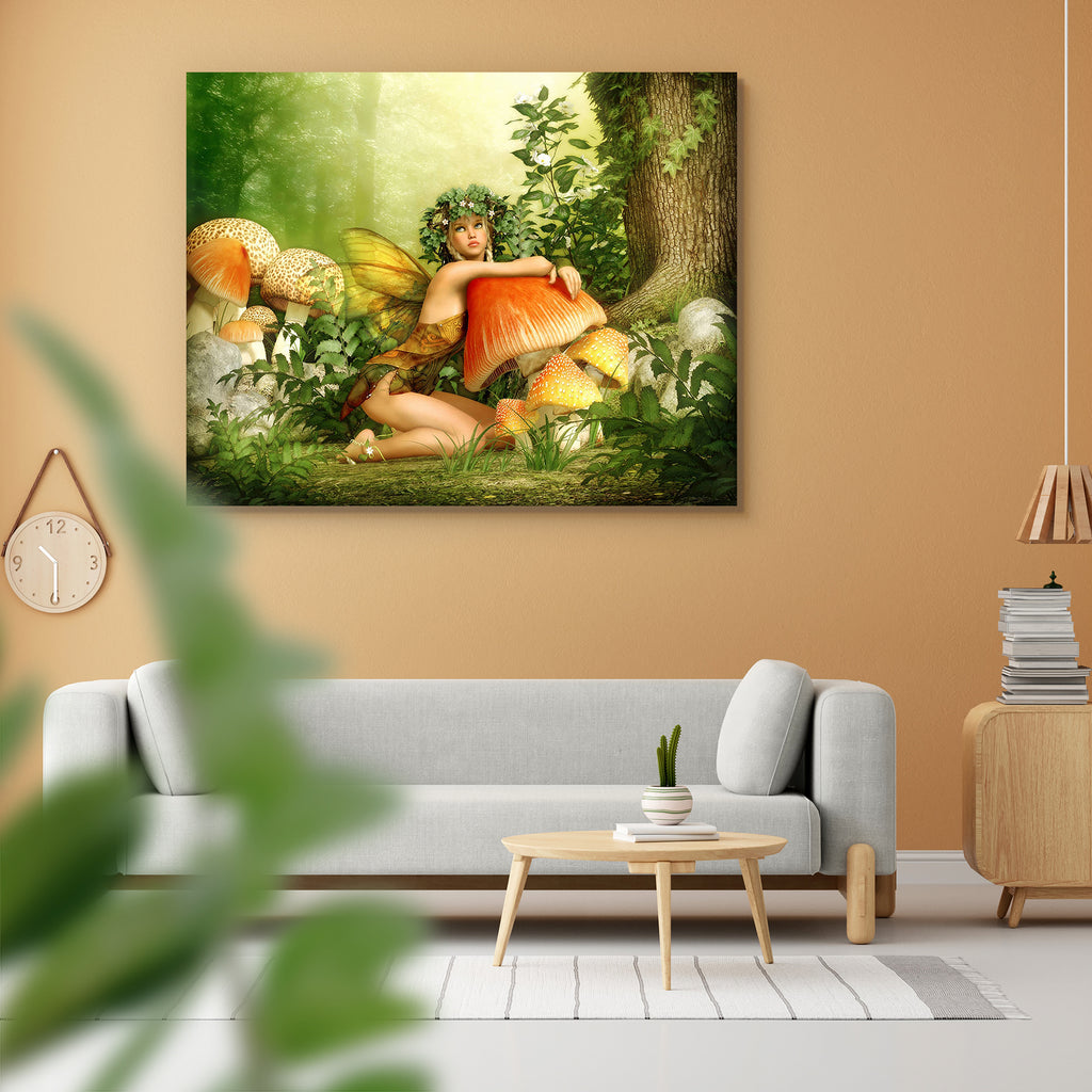 Fairy With A Wreath On Her Head Peel & Stick Vinyl Wall Sticker-Laminated Wall Stickers-ART_VN_UN-IC 5006287 IC 5006287, 3D, Ancient, Art and Paintings, Botanical, Digital, Digital Art, Fantasy, Floral, Flowers, Graphic, Historical, Illustrations, Medieval, Nature, Vintage, Wooden, fairy, with, a, wreath, on, her, head, peel, stick, vinyl, wall, sticker, fairies, tale, elf, pixie, mushroom, mushrooms, enchanted, forest, ivy, art, background, beauty, bush, charming, computer, graphics, crouch, cute, dress, e