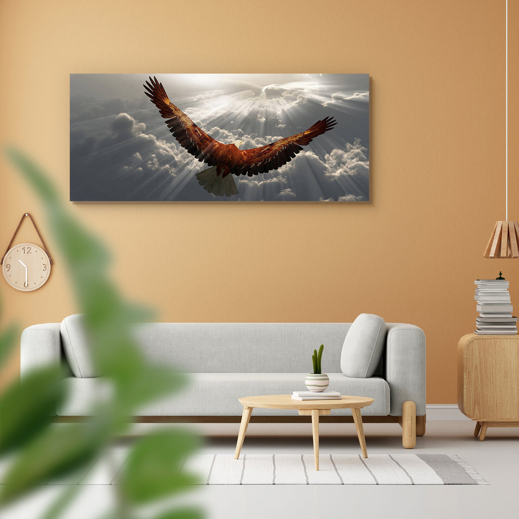 Eagle In Flight Peel & Stick Vinyl Wall Sticker-Laminated Wall Stickers-ART_VN_UN-IC 5006333 IC 5006333, American, Birds, Black and White, Landscapes, Nature, Scenic, Signs, Signs and Symbols, Sunrises, Sunsets, Symbols, White, Wildlife, eagle, in, flight, peel, stick, vinyl, wall, sticker, flying, bald, leadership, soar, soaring, eagles, air, america, beam, beauty, bird, cloud, clouds, concept, day, design, dream, fly, free, freedom, grace, heaven, heavenly, high, hunt, light, national, patriot, patriotism