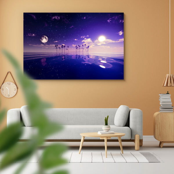 Sun & Moon Behind Island With Coconut Palms Peel & Stick Vinyl Wall Sticker-Laminated Wall Stickers-ART_VN_UN-IC 5006342 IC 5006342, Fantasy, Landscapes, Love, Nature, Romance, Scenic, Space, Stars, Tropical, sun, moon, behind, island, with, coconut, palms, peel, stick, vinyl, wall, sticker, for, home, decoration, beaches, beauty, blue, coastline, color, dark, day, dusk, evening, fairy, full, glowing, gradient, horizon, idyllic, islands, land, light, moonlight, morning, night, nobody, ocean, pacific, palm, 
