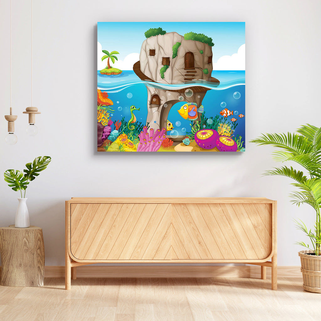 Cave & Ocean View Peel & Stick Vinyl Wall Sticker-Laminated Wall Stickers-ART_VN_UN-IC 5006386 IC 5006386, Animated Cartoons, Art and Paintings, Caricature, Cartoons, Digital, Digital Art, Drawing, Graphic, Illustrations, Landscapes, Mountains, Nature, Scenic, cave, ocean, view, peel, stick, vinyl, wall, sticker, aqua, aquatic, blue, bubbles, cartoon, clipart, coconut, coral, desert, island, fish, grass, green, house, illustration, landscape, lawn, leaves, marine, mountain, outdoors, outside, picture, reef,