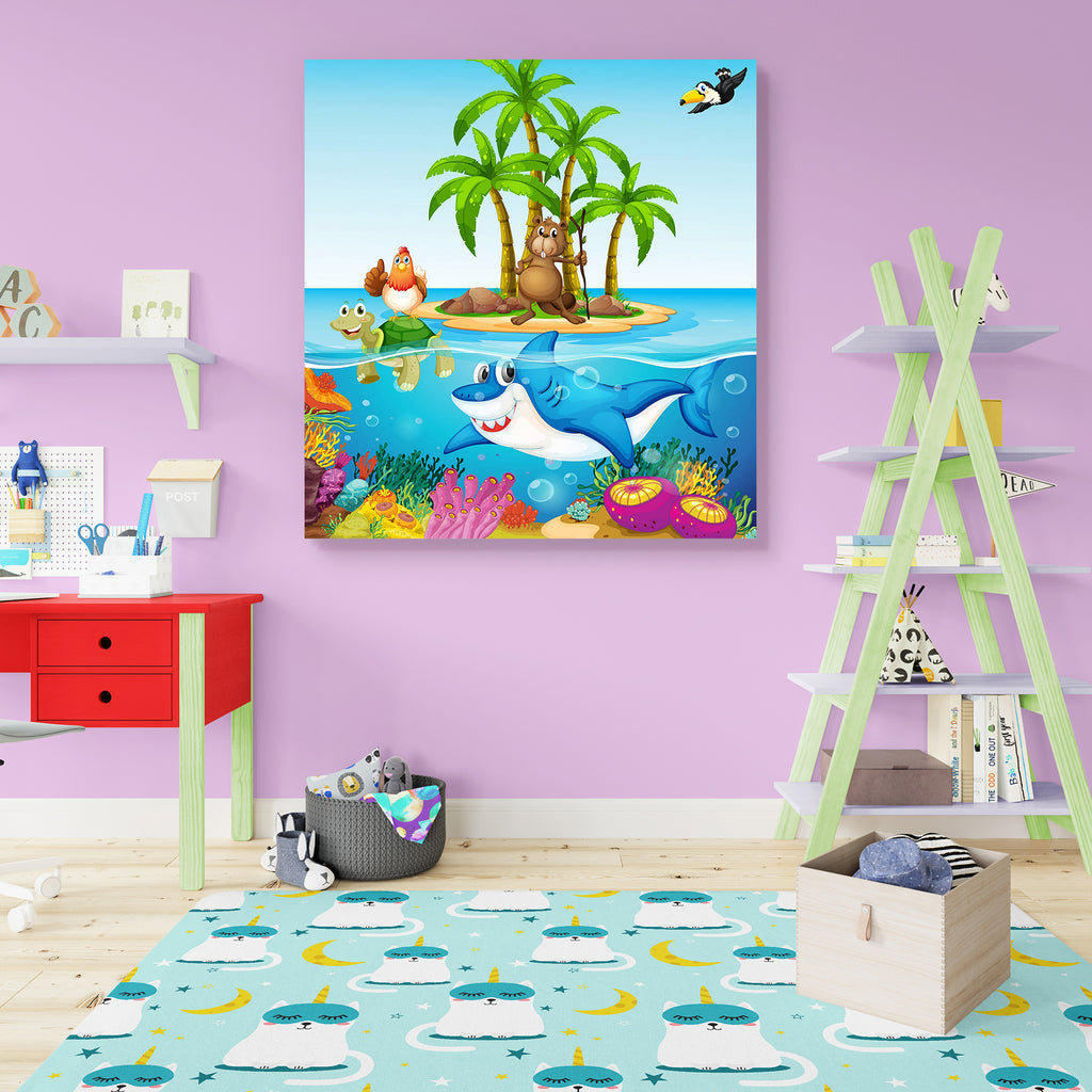 Lives In The Ocean Peel & Stick Vinyl Wall Sticker-Laminated Wall Stickers-ART_VN_UN-IC 5006387 IC 5006387, Animals, Animated Cartoons, Art and Paintings, Birds, Caricature, Cartoons, Digital, Digital Art, Drawing, Graphic, Holidays, Illustrations, Landscapes, Nature, Scenic, lives, in, the, ocean, peel, stick, vinyl, wall, sticker, cartoon, shark, animal, beach, bird, breeze, chicken, chipmunk, clipart, coral, environment, fish, fresh, illustration, island, landscape, living, outdoors, outside, palmtree, p