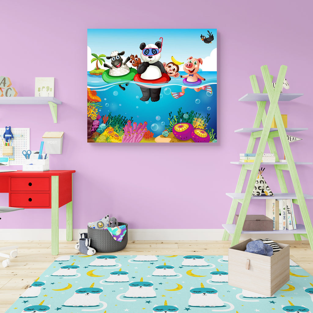 Animals Swimming In The Ocean Peel & Stick Vinyl Wall Sticker-Laminated Wall Stickers-ART_VN_UN-IC 5006400 IC 5006400, Animals, Animated Cartoons, Art and Paintings, Birds, Botanical, Caricature, Cartoons, Digital, Digital Art, Drawing, Floral, Flowers, Graphic, Illustrations, Landscapes, Nature, Scenic, Wildlife, swimming, in, the, ocean, peel, stick, vinyl, wall, sticker, ape, aquatic, bird, cartoon, chipmunk, clipart, coral, creatures, crow, fresh, illustration, island, landscape, living, marine, monkey,