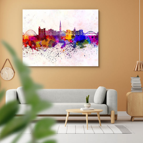 Skyline of Newcastle upon Tyne, Northeast England Peel & Stick Vinyl Wall Sticker-Laminated Wall Stickers-ART_VN_UN-IC 5006436 IC 5006436, Abstract Expressionism, Abstracts, Architecture, Art and Paintings, Cities, City Views, Illustrations, Landmarks, Panorama, Places, Semi Abstract, Skylines, Splatter, Watercolour, skyline, of, newcastle, upon, tyne, northeast, england, peel, stick, vinyl, wall, sticker, for, home, decoration, abstract, art, background, bright, cityscape, color, colorful, creativity, euro