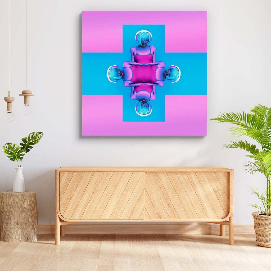 Crazy Girl DJ Stylish Colors Modern Music Peel & Stick Vinyl Wall Sticker-Laminated Wall Stickers-ART_VN_UN-IC 5006440 IC 5006440, Black and White, Fashion, Futurism, Geometric Abstraction, Individuals, Modern Art, Music, Music and Dance, Music and Musical Instruments, Patterns, Portraits, White, crazy, girl, dj, stylish, colors, modern, peel, stick, vinyl, wall, sticker, abstraction, accessories, attractive, beautiful, blue, club, color, cosmetics, crimson, disco, dynamics, expressive, fusion, glamor, ha