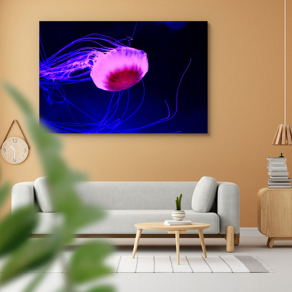 Purple Jellyfish Swimming In Deep Blue Sea Peel & Stick Vinyl Wall Sticker-Laminated Wall Stickers-ART_VN_UN-IC 5006494 IC 5006494, American, Animals, Black, Black and White, Mexican, Nature, Parents, Scenic, Tropical, Wildlife, purple, jellyfish, swimming, in, deep, blue, sea, peel, stick, vinyl, wall, sticker, for, home, decoration, animal, aquarium, aquatic, background, beautiful, caribbean, color, colorful, creature, danger, dangerous, dive, exotic, fish, glowing, jelly, life, marine, medusa, mexico, oc