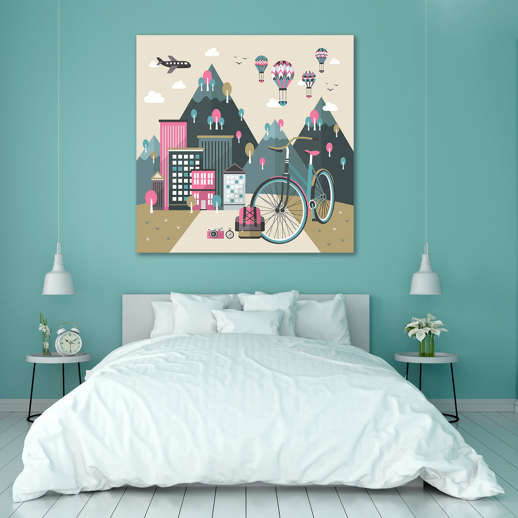 Bike Travel Concept Graphic Peel & Stick Vinyl Wall Sticker-Laminated Wall Stickers-ART_VN_UN-IC 5006498 IC 5006498, Abstract Expressionism, Abstracts, Automobiles, Bikes, Business, Cities, City Views, Digital, Digital Art, Graphic, Illustrations, Modern Art, Mountains, Nature, Scenic, Semi Abstract, Signs, Signs and Symbols, Symbols, Transportation, Travel, Vehicles, bike, concept, peel, stick, vinyl, wall, sticker, abstract, activity, air, balloon, bicycle, biking, city, clouds, competition, design, direc