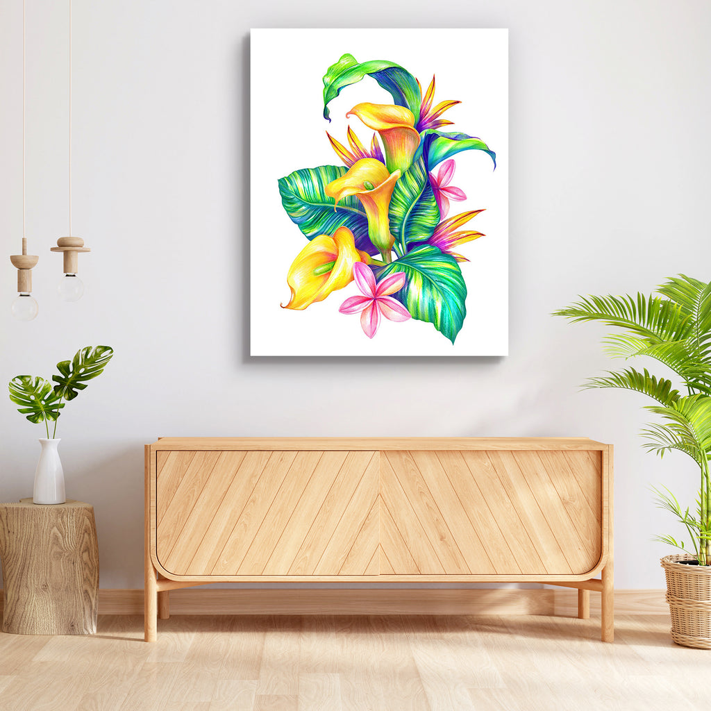 Tropical Leaves & Flowers D1 Peel & Stick Vinyl Wall Sticker-Laminated Wall Stickers-ART_VN_UN-IC 5006512 IC 5006512, Abstract Expressionism, Abstracts, Art and Paintings, Automobiles, Black and White, Botanical, Digital, Digital Art, Drawing, Floral, Flowers, Graphic, Hawaiian, Illustrations, Nature, Scenic, Semi Abstract, Signs, Signs and Symbols, Transportation, Travel, Tropical, Vehicles, Watercolour, White, leaves, d1, peel, stick, vinyl, wall, sticker, abstract, art, calla, lily, artistic, background,