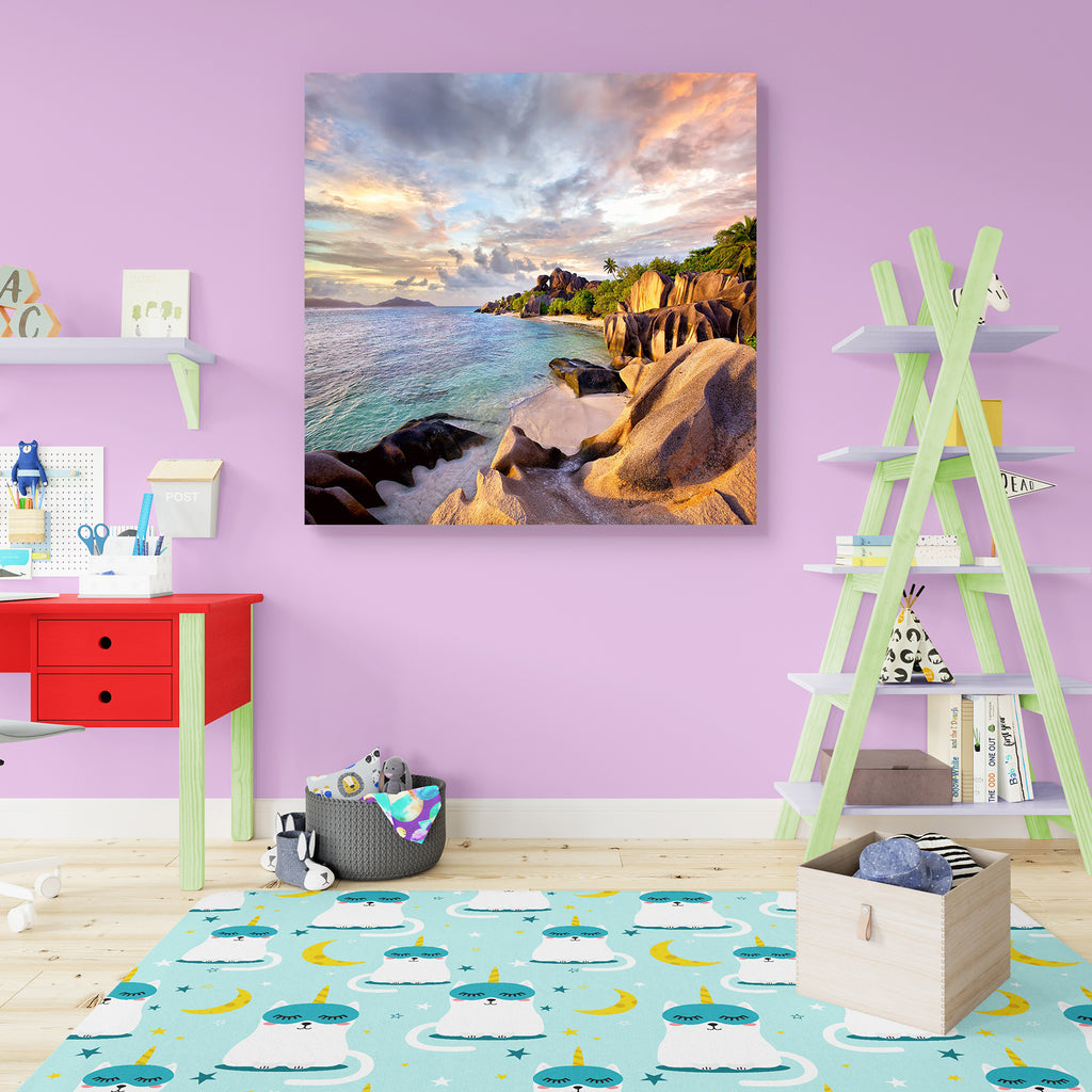 Anse Source D'Argent Beach, Seyshelles Peel & Stick Vinyl Wall Sticker-Laminated Wall Stickers-ART_VN_UN-IC 5006515 IC 5006515, Automobiles, Landscapes, Marble and Stone, Nature, Scenic, Sunsets, Transportation, Travel, Tropical, Vehicles, anse, source, d'argent, beach, seyshelles, peel, stick, vinyl, wall, sticker, paradise, seychelles, bay, coast, coastline, destinations, dusk, evening, exotic, famous, granite, idyllic, island, lagoon, landscape, ocean, palm, remote, rock, sand, sea, shore, stone, summer,