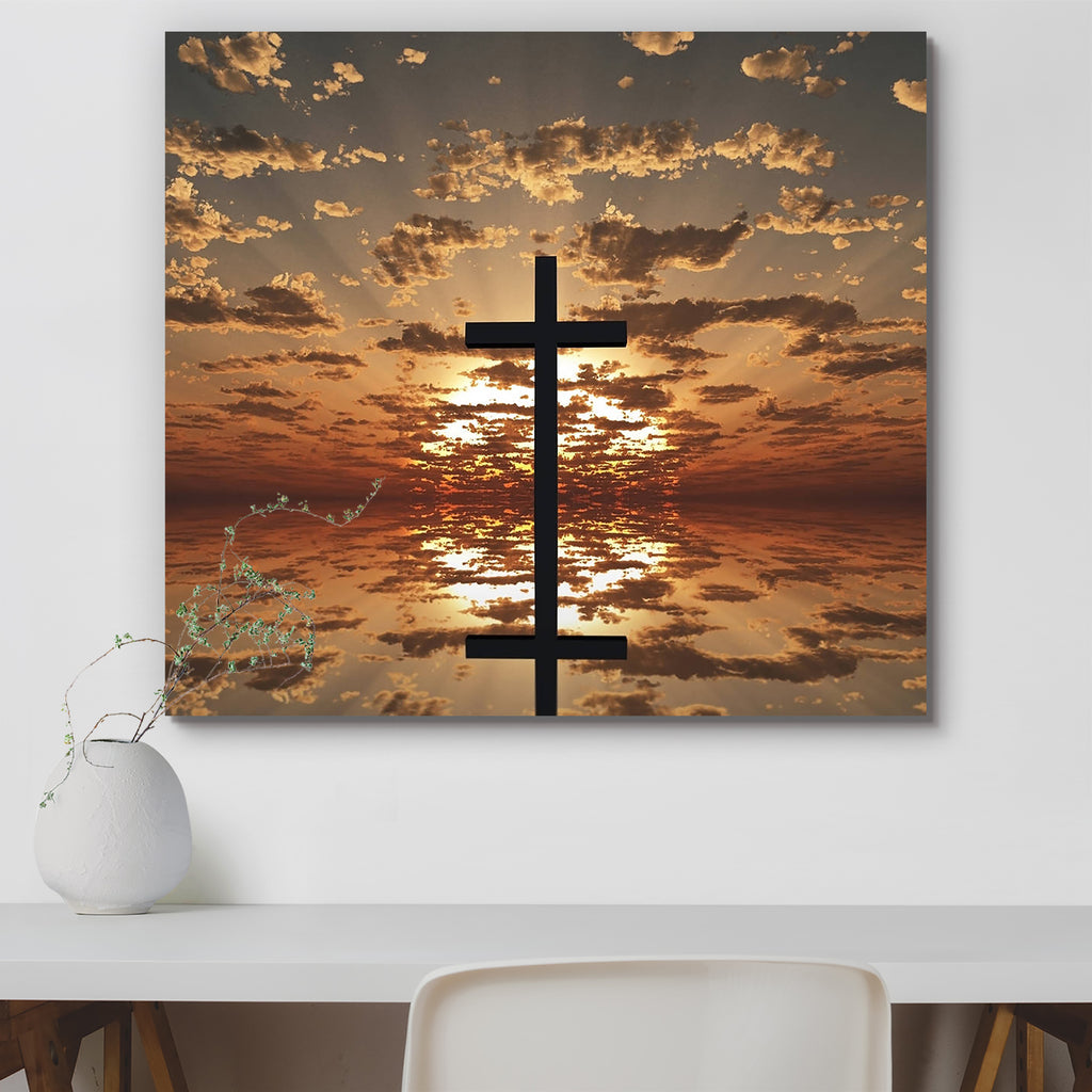 Sunset Or Sunrise With Cross Peel & Stick Vinyl Wall Sticker-Laminated Wall Stickers-ART_VN_UN-IC 5006536 IC 5006536, Christianity, Cross, Jesus, Landscapes, Religion, Religious, Scenic, Signs and Symbols, Spiritual, Sunrises, Sunsets, Symbols, sunset, or, sunrise, with, peel, stick, vinyl, wall, sticker, christian, background, easter, beam, beautiful, belief, bible, bright, calm, catholic, christ, church, clouds, color, concept, crucifix, dawn, dramatic, faith, glory, god, gold, gospel, heaven, heavenly, h