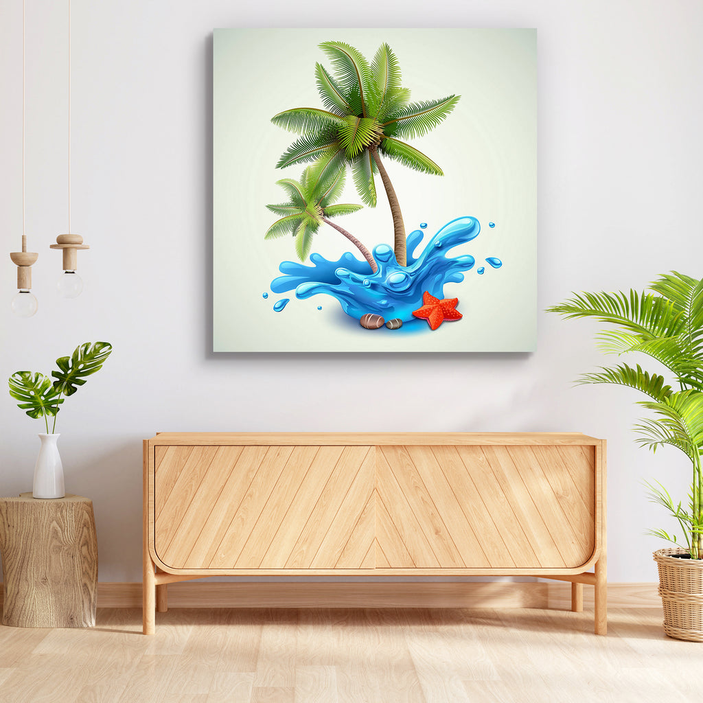 Water Splash With Palms Peel & Stick Vinyl Wall Sticker-Laminated Wall Stickers-ART_VN_UN-IC 5006550 IC 5006550, Automobiles, Icons, Illustrations, Marble and Stone, Nature, Scenic, Signs, Signs and Symbols, Splatter, Transportation, Travel, Tropical, Vehicles, water, splash, with, palms, peel, stick, vinyl, wall, sticker, beach, coconut, tree, palm, island, background, blue, bright, coast, day, design, exotic, fresh, green, heat, hot, icon, illustration, isolated, land, marine, ocean, paradise, party, plac