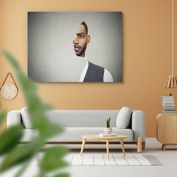 Young Man Isolated Peel & Stick Vinyl Wall Sticker-Laminated Wall Stickers-ART_VN_UN-IC 5006568 IC 5006568, Abstract Expressionism, Abstracts, Adult, African, Art and Paintings, Black, Black and White, Business, Conceptual, Culture, Ethnic, Individuals, Portraits, Realism, Semi Abstract, Surrealism, Traditional, Tribal, World Culture, young, man, isolated, peel, stick, vinyl, wall, sticker, for, home, decoration, optical, illusion, transformation, surreal, illusions, profile, abstract, art, artwork, backgro