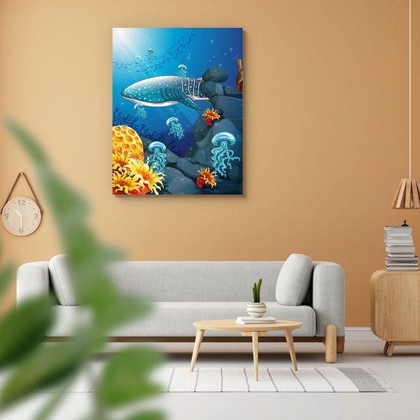 Shark & Jelly Fish Peel & Stick Vinyl Wall Sticker-Laminated Wall Stickers-ART_VN_UN-IC 5006579 IC 5006579, Animals, Animated Cartoons, Art and Paintings, Caricature, Cartoons, Digital, Digital Art, Drawing, Graphic, Illustrations, Landscapes, Marble and Stone, Nature, Scenic, Tropical, Wildlife, shark, jelly, fish, peel, stick, vinyl, wall, sticker, for, home, decoration, animal, aqua, aquatic, bubbles, cartoon, clipart, coral, reef, creature, fin, illustration, landscape, living, mammal, ocean, outdoors, 