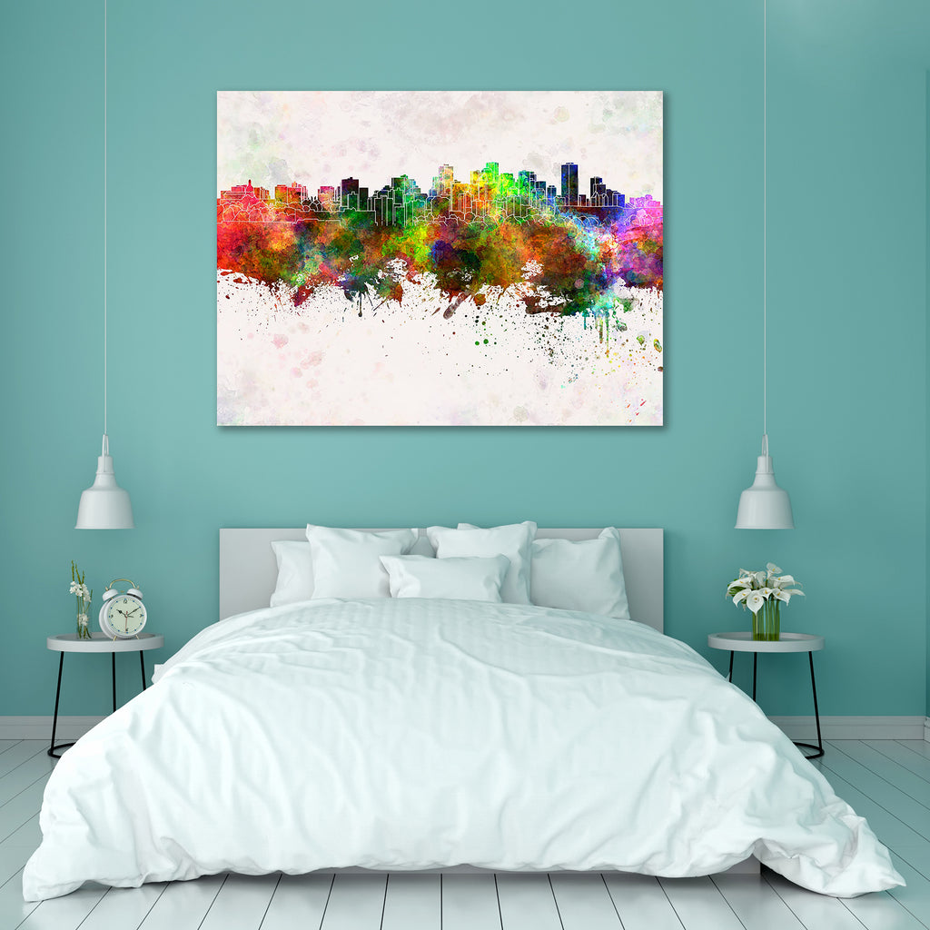 Skyline of Edmonton, Capital of Alberta, Canada Peel & Stick Vinyl Wall Sticker-Laminated Wall Stickers-ART_VN_UN-IC 5006588 IC 5006588, Abstract Expressionism, Abstracts, American, Ancient, Architecture, Art and Paintings, Cities, City Views, Historical, Illustrations, Landmarks, Medieval, Panorama, Places, Semi Abstract, Skylines, Splatter, Vintage, Watercolour, skyline, of, edmonton, capital, alberta, canada, peel, stick, vinyl, wall, sticker, abstract, art, background, bright, cityscape, color, colorful