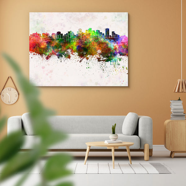 Skyline of Edmonton, Capital of Alberta, Canada Peel & Stick Vinyl Wall Sticker-Laminated Wall Stickers-ART_VN_UN-IC 5006588 IC 5006588, Abstract Expressionism, Abstracts, American, Ancient, Architecture, Art and Paintings, Cities, City Views, Historical, Illustrations, Landmarks, Medieval, Panorama, Places, Semi Abstract, Skylines, Splatter, Vintage, Watercolour, skyline, of, edmonton, capital, alberta, canada, peel, stick, vinyl, wall, sticker, for, home, decoration, abstract, art, background, bright, cit