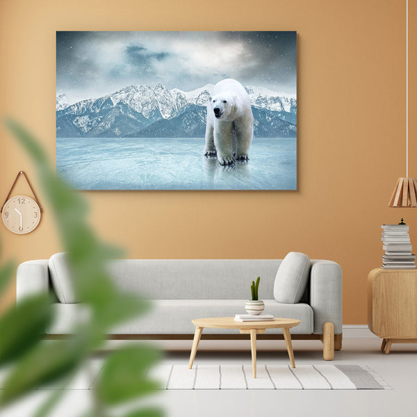 White Polar Bear On The Ice, Animals, Black and White, Nature, Scenic, White, Wildlife, adhesive, bed, big, cupboard, decal, decor, dining, furniture, home, house, item, kids, kitchen, large, office, painting, paper, poster, pvc, room, self, sticker, vinyl, wall, wallpaper, waterproof, , , , 