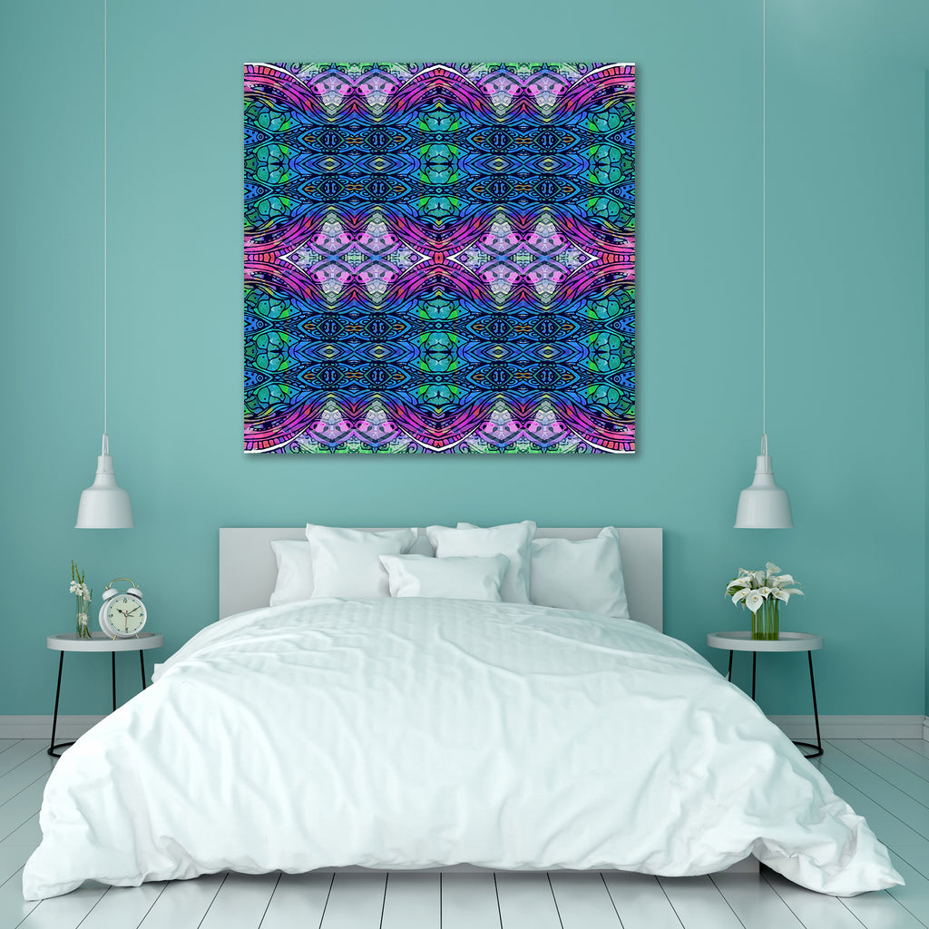Abstract Traditional Motif Peel & Stick Vinyl Wall Sticker - Laminated Wall Stickers - ArtzFolio.com