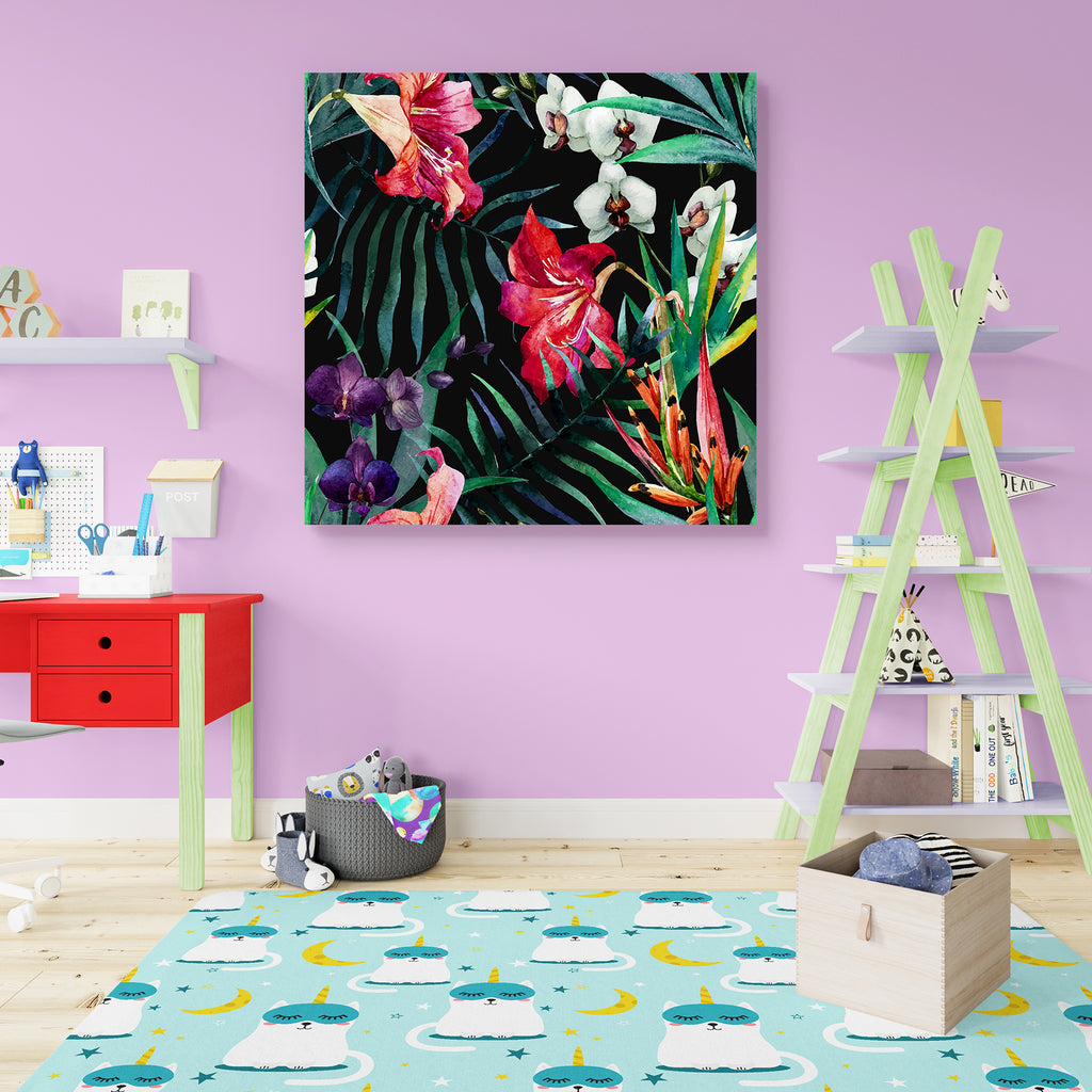 Watercolor Tropical Flowers D1 Peel & Stick Vinyl Wall Sticker-Laminated Wall Stickers-ART_VN_UN-IC 5006646 IC 5006646, Art and Paintings, Black and White, Botanical, Fashion, Floral, Flowers, Hawaiian, Illustrations, Nature, Paintings, Patterns, Scenic, Signs, Signs and Symbols, Tropical, Watercolour, White, watercolor, d1, peel, stick, vinyl, wall, sticker, pattern, background, leaves, beautiful, bright, colorful, design, drawn, exotic, flower, garden, illustration, jungle, leaf, like, lily, new, orchid, 