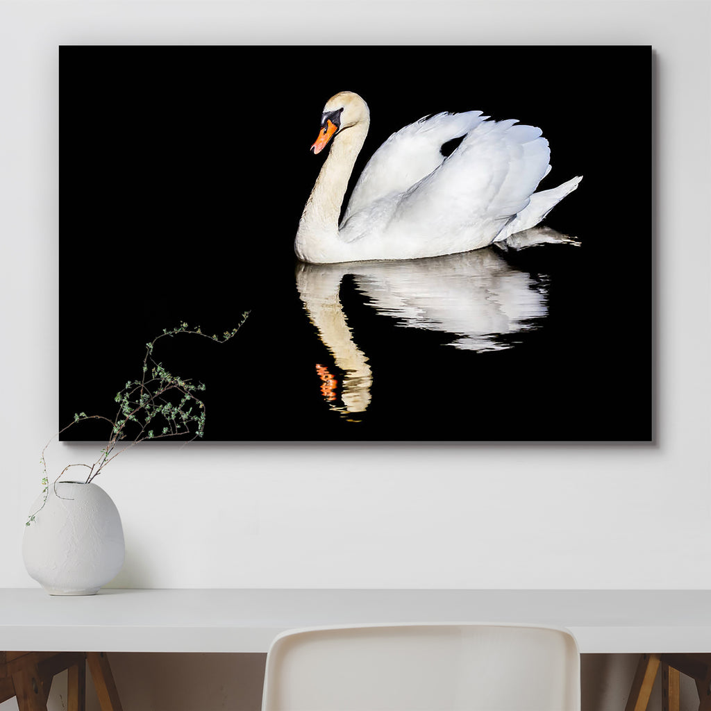 Swan on Water with Reflection Peel & Stick Vinyl Wall Sticker-Laminated Wall Stickers-ART_VN_UN-IC 5006652 IC 5006652, Birds, Black, Black and White, Nature, Scenic, White, swan, on, water, with, reflection, peel, stick, vinyl, wall, sticker, alone, avian, background, beak, beautiful, bird, cygnus, dark, darkness, elegance, lake, mirrored, mute, orange, pond, reflect, serene, single, swimming, wild, artzfolio, wall sticker, wall stickers, wallpaper sticker, wall stickers for bedroom, wall decoration items f