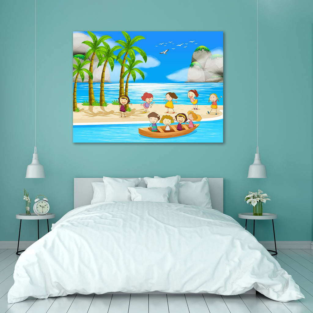 Children Playing & Rowing A Boat Peel & Stick Vinyl Wall Sticker-Laminated Wall Stickers-ART_VN_UN-IC 5006667 IC 5006667, Animated Cartoons, Art and Paintings, Baby, Boats, Caricature, Cartoons, Children, Digital, Digital Art, Drawing, Graphic, Holidays, Illustrations, Kids, Landscapes, Mountains, Nature, Nautical, Scenic, playing, rowing, a, boat, peel, stick, vinyl, wall, sticker, beach, boy, cartoon, child, clipart, coconut, trees, floating, fresh, fun, girls, happy, holiday, illustration, island, kid, l