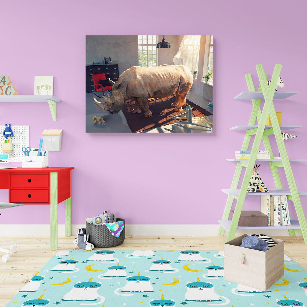 Rhinoceros In The Room Peel & Stick Vinyl Wall Sticker-Laminated Wall Stickers-ART_VN_UN-IC 5006680 IC 5006680, Animals, Architecture, Fashion, Modern Art, Nature, Pets, Scenic, Signs, Signs and Symbols, Sports, Wooden, rhinoceros, in, the, room, peel, stick, vinyl, wall, sticker, animal, apartment, big, broken, carpet, chair, concept, cozy, creative, creativity, danger, decoration, design, environment, floor, furniture, game, giant, home, house, idea, interior, modern, play, rhino, toy, trade, wild, window