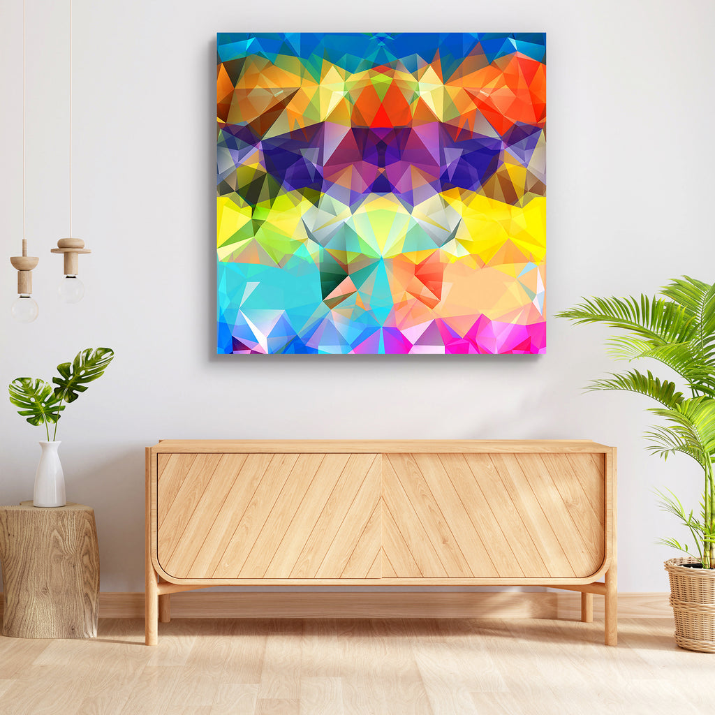 Abstract Geometric Triangles D1 Peel & Stick Vinyl Wall Sticker - Laminated Wall Stickers - ArtzFolio.com