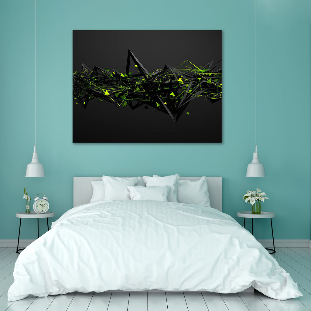 Futuristic Chaotic Structure Peel & Stick Vinyl Wall Sticker-Laminated Wall Stickers-ART_VN_UN-IC 5006749 IC 5006749, 3D, Abstract Expressionism, Abstracts, Black, Black and White, Eygptian, Geometric, Geometric Abstraction, Modern Art, Patterns, Science Fiction, Semi Abstract, Signs, Signs and Symbols, Space, Triangles, futuristic, chaotic, structure, peel, stick, vinyl, wall, sticker, abstract, high, tech, background, matrix, shape, technology, abstrac, shapes, pattern, green, lines, abstraction, cell, co