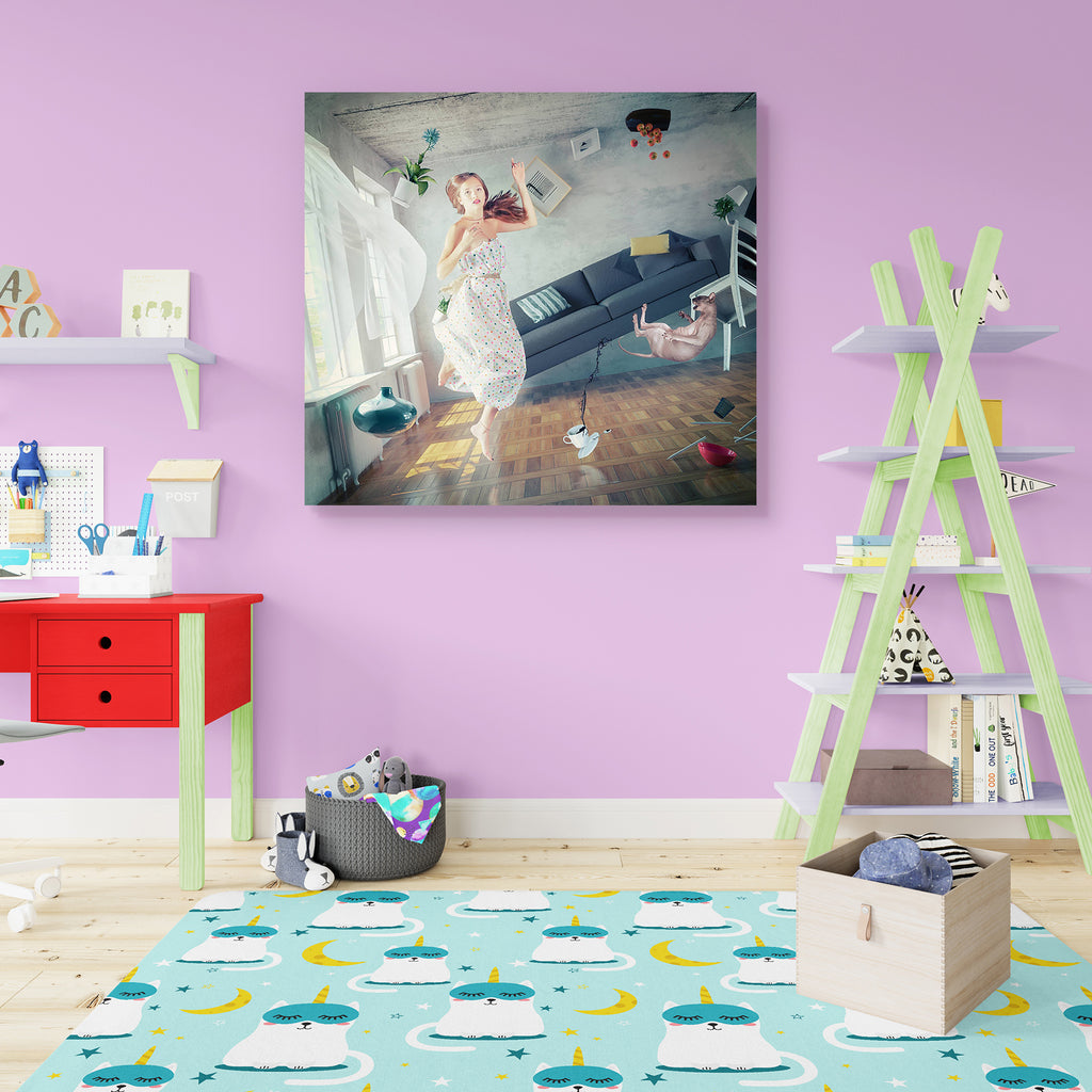 Lady Fly in Zero Gravity Room D2 Peel & Stick Vinyl Wall Sticker-Laminated Wall Stickers-ART_VN_UN-IC 5006776 IC 5006776, Abstract Expressionism, Abstracts, Art and Paintings, Black and White, People, Pets, Semi Abstract, Signs, Signs and Symbols, White, lady, fly, in, zero, gravity, room, d2, peel, stick, vinyl, wall, sticker, creative, concept, abstract, apartment, art, beautiful, beauty, cat, chair, crazy, decoration, design, female, fine, flat, flight, funny, girl, inside, interior, lifestyle, luxury, o