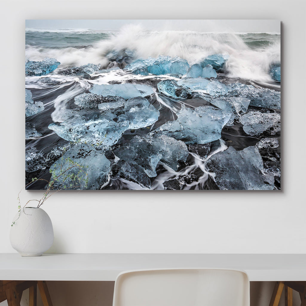 Beach with Black Lava Sand in South of Iceland Peel & Stick Vinyl Wall Sticker-Laminated Wall Stickers-ART_VN_UN-IC 5006779 IC 5006779, Black, Black and White, Landscapes, Mountains, Nature, Scandinavian, Scenic, White, beach, with, lava, sand, in, south, of, iceland, peel, stick, vinyl, wall, sticker, arctic, atlantic, beautiful, beauty, block, blue, coast, cold, contrast, crystal, dark, europe, freeze, glacial, glacier, ice, iceberg, icelandic, landscape, natural, nordic, north, ocean, polar, scandinavia,