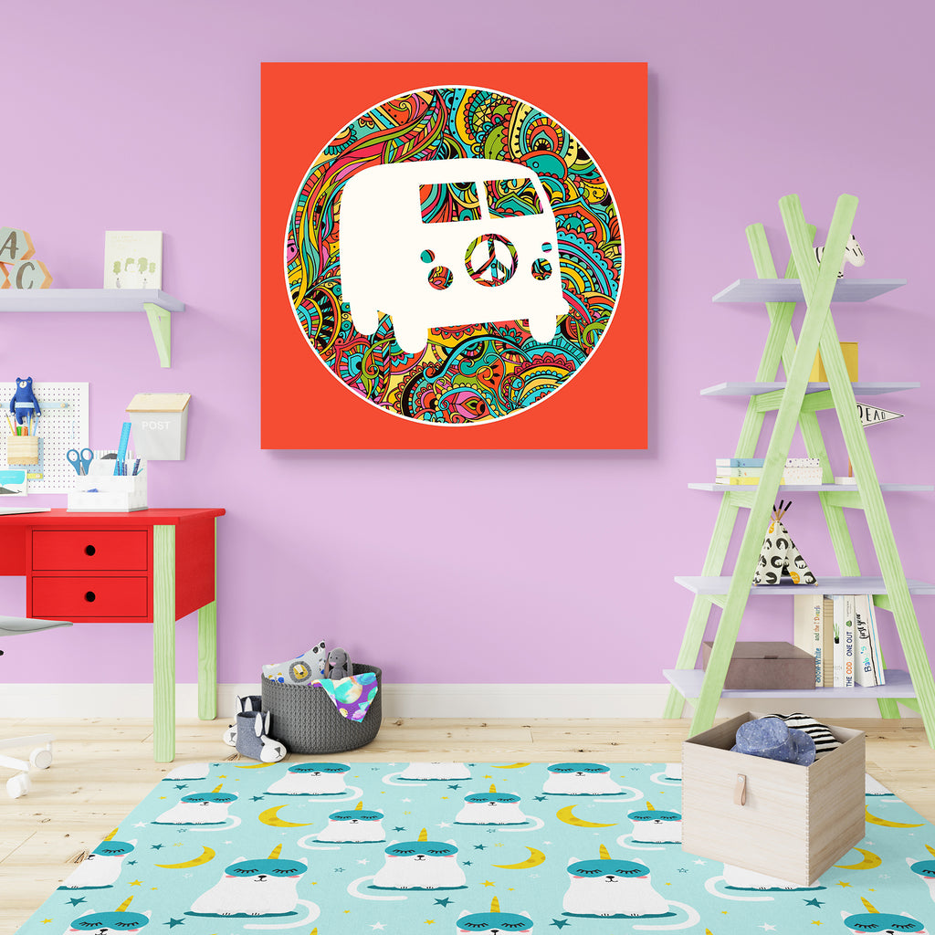 Hippie Style D1 Peel & Stick Vinyl Wall Sticker-Laminated Wall Stickers-ART_VN_UN-IC 5006800 IC 5006800, Abstract Expressionism, Abstracts, Art and Paintings, Botanical, Circle, Digital, Digital Art, Drawing, Floral, Flowers, Graphic, Hearts, Icons, Illustrations, Love, Mandala, Music, Music and Dance, Music and Musical Instruments, Musical Instruments, Nature, Pop Art, Retro, Romance, Semi Abstract, Signs, Signs and Symbols, Symbols, Watercolour, hippie, style, d1, peel, stick, vinyl, wall, sticker, abstra