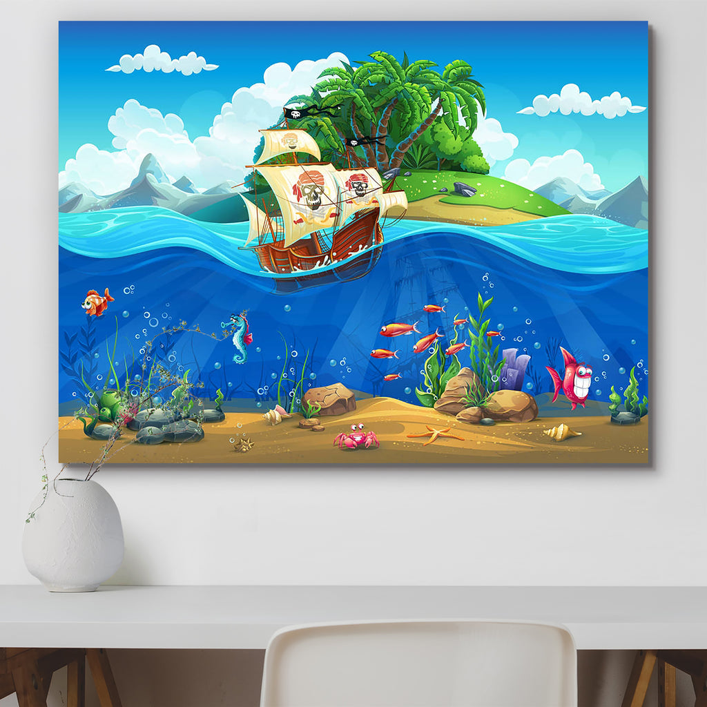 Cartoon Underwater World D1 Peel & Stick Vinyl Wall Sticker-Laminated Wall Stickers-ART_VN_UN-IC 5006849 IC 5006849, Animals, Animated Cartoons, Art and Paintings, Black, Black and White, Caricature, Cartoons, Drawing, Flags, Illustrations, Landscapes, Mountains, Nature, Nautical, Scenic, Signs, Signs and Symbols, Sports, White, cartoon, underwater, world, d1, peel, stick, vinyl, wall, sticker, pirates, ship, ocean, beach, seahorse, game, starfish, games, island, background, coral, ships, under, the, sea, a