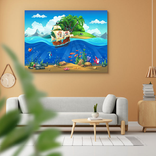 Cartoon Underwater World D1 Peel & Stick Vinyl Wall Sticker-Laminated Wall Stickers-ART_VN_UN-IC 5006849 IC 5006849, Animals, Animated Cartoons, Art and Paintings, Black, Black and White, Caricature, Cartoons, Drawing, Flags, Illustrations, Landscapes, Mountains, Nature, Nautical, Scenic, Signs, Signs and Symbols, Sports, White, cartoon, underwater, world, d1, peel, stick, vinyl, wall, sticker, for, home, decoration, pirates, ship, ocean, beach, seahorse, game, starfish, games, island, background, coral, sh
