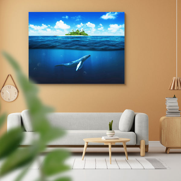 Island With Palm Trees & Whale Underwater Peel & Stick Vinyl Wall Sticker-Laminated Wall Stickers-ART_VN_UN-IC 5006854 IC 5006854, Animals, Automobiles, Boats, Landscapes, Nature, Nautical, Scenic, Transportation, Travel, Tropical, Vehicles, island, with, palm, trees, whale, underwater, peel, stick, vinyl, wall, sticker, for, home, decoration, beach, ocean, sea, blue, whales, deep, islands, humpback, under, the, undersea, background, animal, beautiful, beauty, boat, calf, cloud, depth, dipping, dive, dream,
