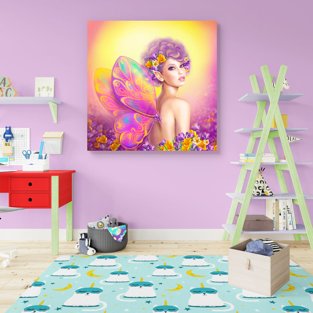 Girl Fairy Butterfly Peel & Stick Vinyl Wall Sticker-Laminated Wall Stickers-ART_VN_UN-IC 5006860 IC 5006860, Botanical, Floral, Flowers, Nature, girl, fairy, butterfly, peel, stick, vinyl, wall, sticker, beautiful, pink, purple, flower, background, artzfolio, wall sticker, wall stickers, wallpaper sticker, wall stickers for bedroom, wall decoration items for bedroom, wall decor for bedroom, wall stickers for hall, wall stickers for living room, vinyl stickers for wall, vinyl stickers for furniture, wall de