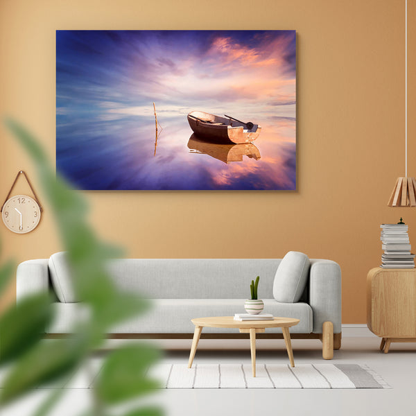 Lonely Boat Peel & Stick Vinyl Wall Sticker-Laminated Wall Stickers-ART_VN_UN-IC 5006955 IC 5006955, Boats, Landscapes, Nature, Nautical, Scenic, Space, Sunrises, Sunsets, lonely, boat, peel, stick, vinyl, wall, sticker, for, home, decoration, sea, calm, ocean, serene, alone, atmosphere, background, beautiful, beauty, blue, cloud, dusk, early, horizon, landscape, light, lone, meditation, mirror, morning, night, outdoor, peace, peaceful, recreation, reflection, romantic, silent, single, sky, smooth, solitude