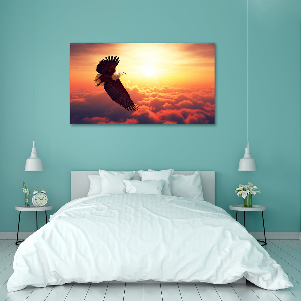 African Fish Eagle Flying Peel & Stick Vinyl Wall Sticker-Laminated Wall Stickers-ART_VN_UN-IC 5006981 IC 5006981, African, Birds, Conceptual, Digital, Digital Art, Graphic, Nature, Scenic, Sunrises, Sunsets, Wildlife, fish, eagle, flying, peel, stick, vinyl, wall, sticker, leadership, golden, sunrise, sun, rise, soaring, soar, rising, achievement, hawk, eagles, above, achiever, airborne, artwork, bird, clouds, cloudscape, concept, dramatic, exotic, flight, fly, free, freedom, high, light, majestic, open, p