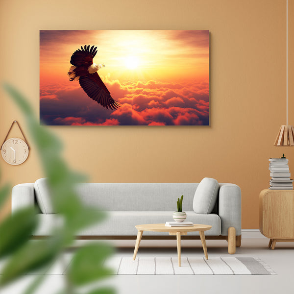 African Fish Eagle Flying Peel & Stick Vinyl Wall Sticker-Laminated Wall Stickers-ART_VN_UN-IC 5006981 IC 5006981, African, Birds, Conceptual, Digital, Digital Art, Graphic, Nature, Scenic, Sunrises, Sunsets, Wildlife, fish, eagle, flying, peel, stick, vinyl, wall, sticker, for, home, decoration, leadership, golden, sunrise, sun, rise, soaring, soar, rising, achievement, hawk, eagles, above, achiever, airborne, artwork, bird, clouds, cloudscape, concept, dramatic, exotic, flight, fly, free, freedom, high, l