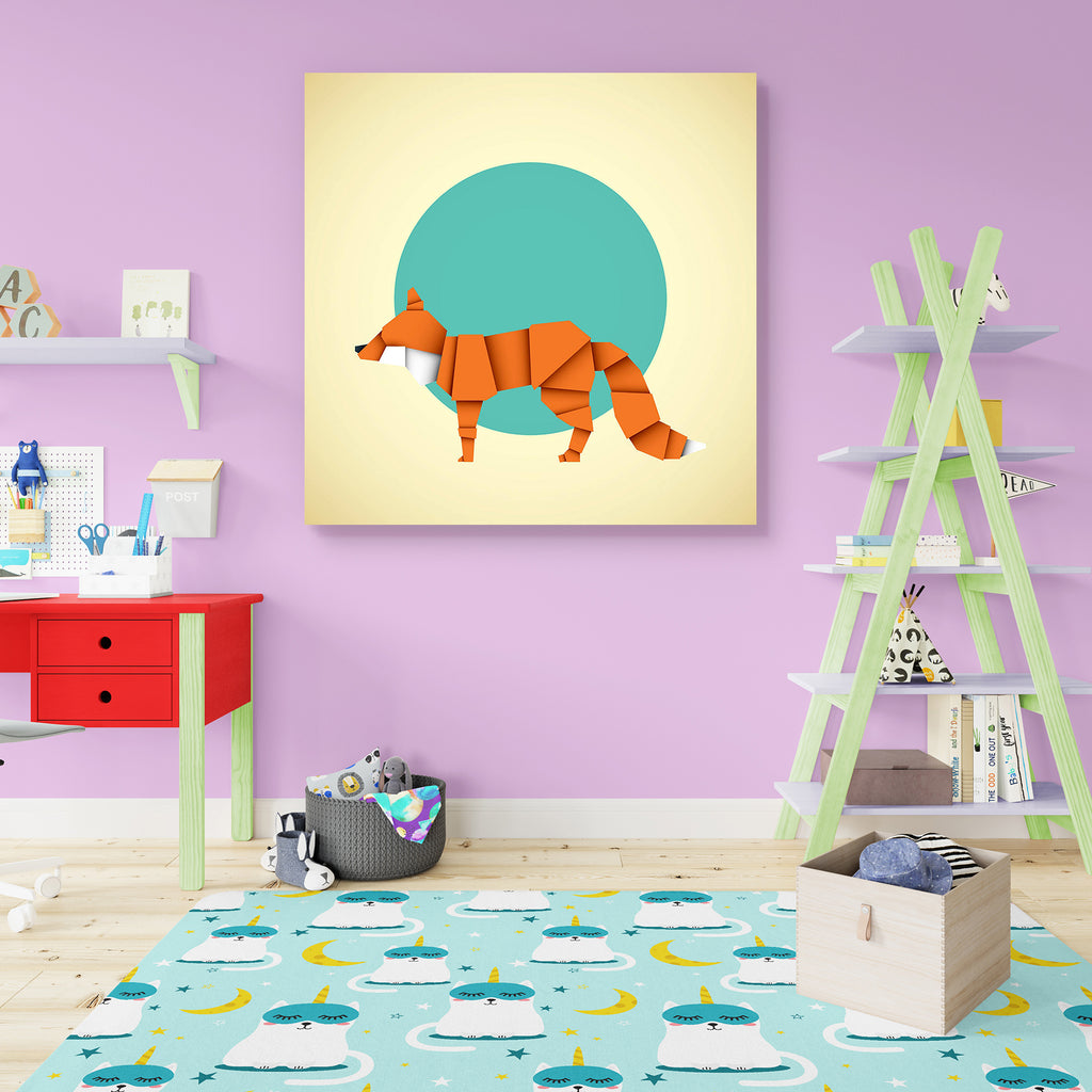 Origami Fox Peel & Stick Vinyl Wall Sticker-Laminated Wall Stickers-ART_VN_UN-IC 5006999 IC 5006999, Animals, Art and Paintings, Decorative, Signs, Signs and Symbols, Wildlife, origami, fox, peel, stick, vinyl, wall, sticker, animal, art, artistic, creative, decor, decoration, decorations, design, designs, fold, folded, foxes, handmade, mammal, mammals, paper, papers, wild, work, working, artzfolio, wall sticker, wall stickers, wallpaper sticker, wall stickers for bedroom, wall decoration items for bedroom,